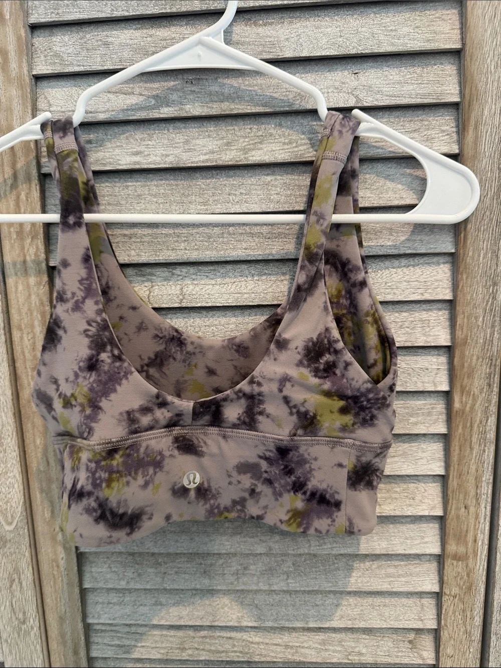 Lululemon Aligh reversibleBra Tie-Dye Crop - Olive & Gray multicolor Size 4